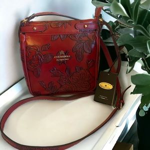 Italian Leather Red Crossbody Bag by Cuoieria Fiorentina of …
